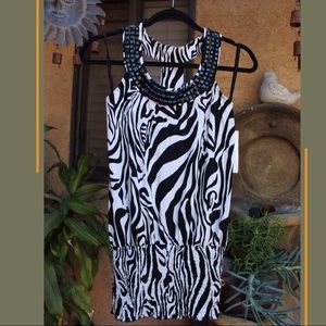 zebra print tank top